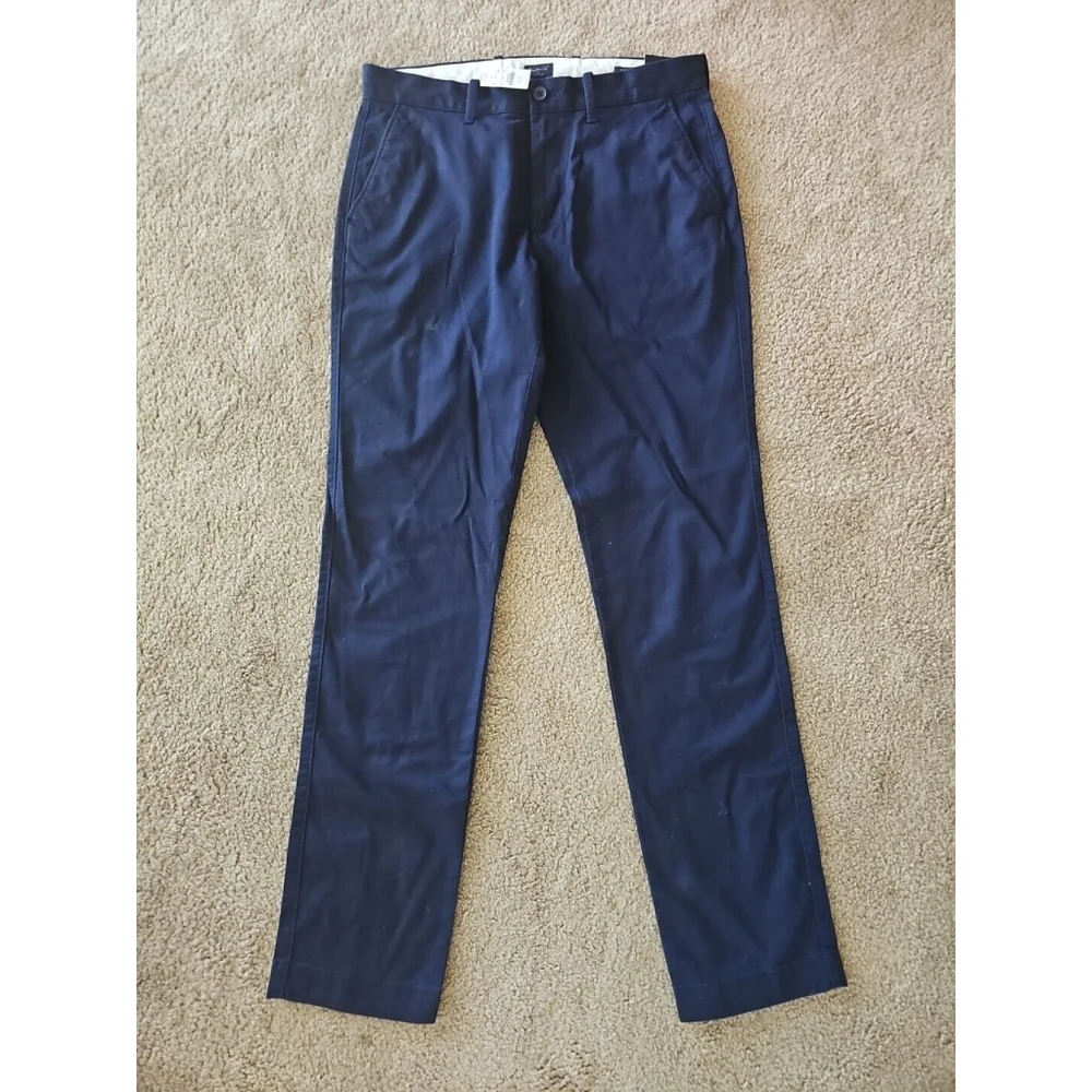 J Crew Men's Athletic Slim Fit Chino Pants Navy Blue 32x34